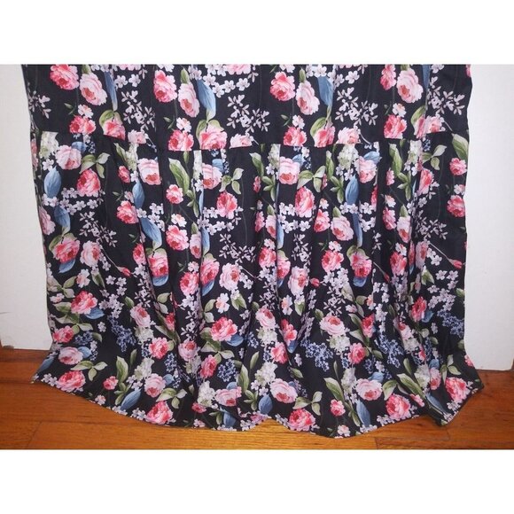 Womens Jumper Dress FLARE Floral XL/2XL Maxi long Sleeve Modest - Picture 6 of 7